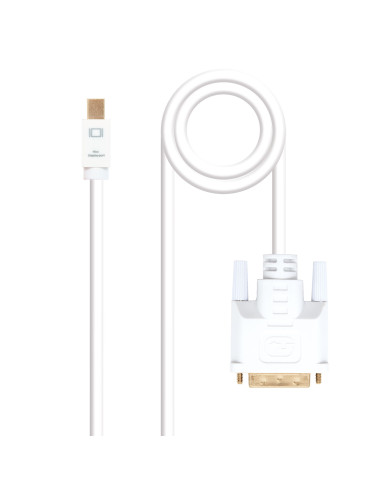 Cable nanocable conversor mini dp a dvi mini dp - m -  dvi - m blanco 2.0 m