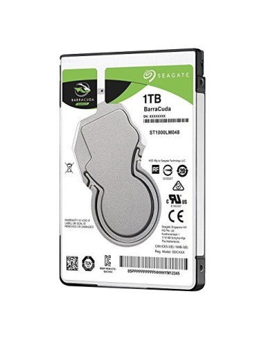 Disco duro interno hdd seagate barracuda st1000lm048 1tb 2.5pulgadas sata 7mm  5400rpm  buffer 128mb