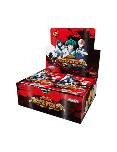 Juego de cartas my hero academia booster pack crimson rampage 24 unidades