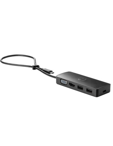 Hub travel g2 hp usb3.0 tipo - c hp usb - c -  2 usb -  1 hdmi -  1 vga -  negro