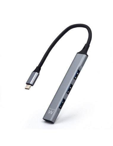 Hub usb ewent 4 puertos - 1 x usb 3.2 - 3 x usb 2.0 - usb tipo c