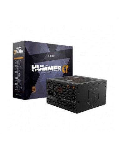 Fuente de alimentacion nox 500w hummer alpha x500w 80+ bronze - semimodular atx