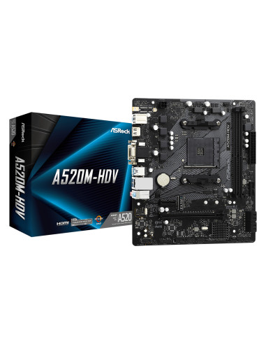 Placa base asrock am4 a520m - hdv m - atx 90 - mxbe50 - a0uayz