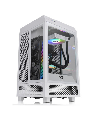 Torre m - itx thermaltake tower snow 100 - 2xven120x120 - cristal templado - blanco