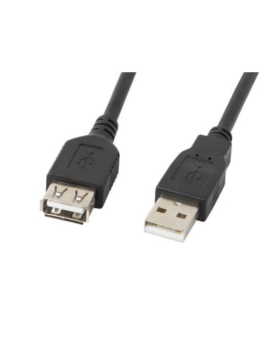 Cable alargador lanberg usb 2.0 macho hembra 5m negro