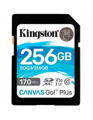 Memoria sdxc 256gb kingston canvas go uhs - i cl1 r: 170mb - s  w:90mb - s