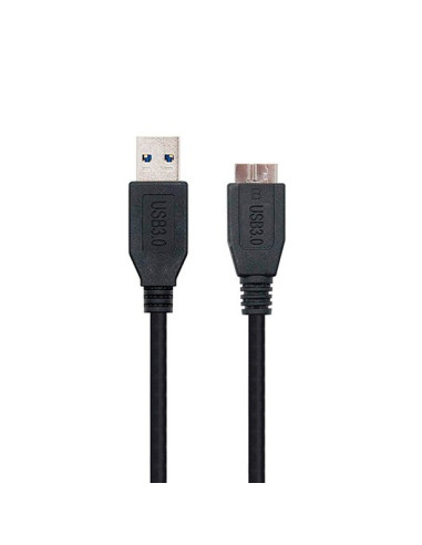 Cable usb tipo a 3.0 a micro usb tipo b 3.0 nanocable 1m negro macho - macho