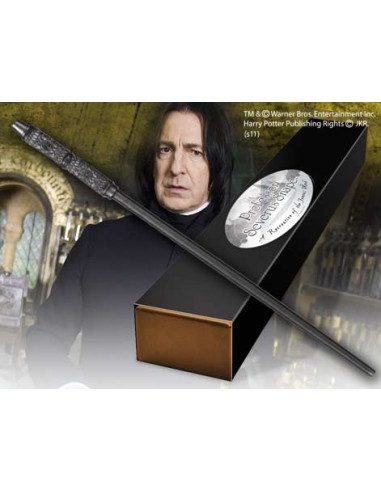 Replica the noble collection harry potter severus snape varita con caja y placa de identificacion