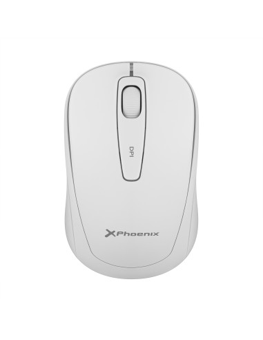 Phoenix m250 ratón inalámbrico 2.4 ghz receptor usb hasta 1600 dpi compatible con pc mac portátil color blanco