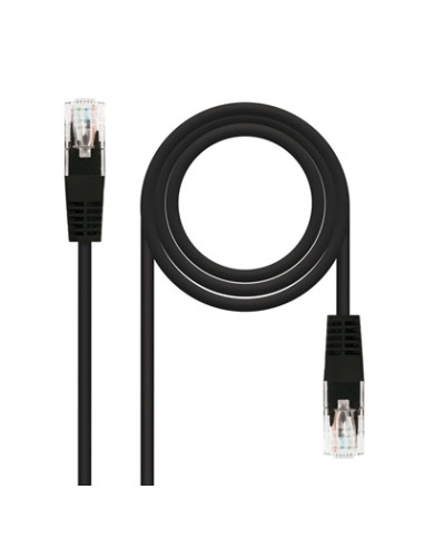 Latiguillo cable red utp cat.6 rj45 nanocable 0.5m negro