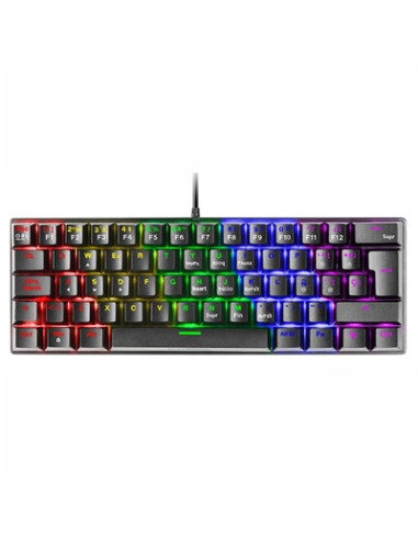 Teclado mars gaming mk60 usb 2.0 rgb mecanico negro switch rojo