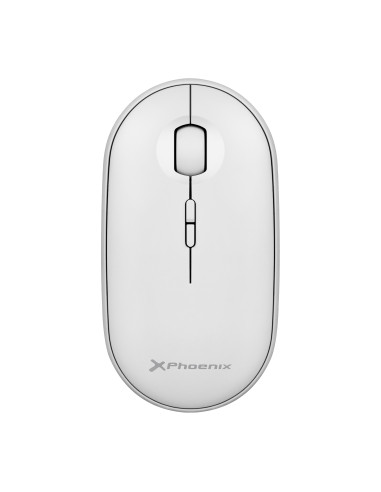 Phoenix rebble ratón inalambrico bluetooth y 2.4 ghz hasta 3 dispositivos con receptor usb clic silencioso para portátil note