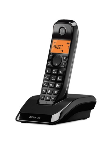 Telefono fijo motorola inalambrico s1201 negro