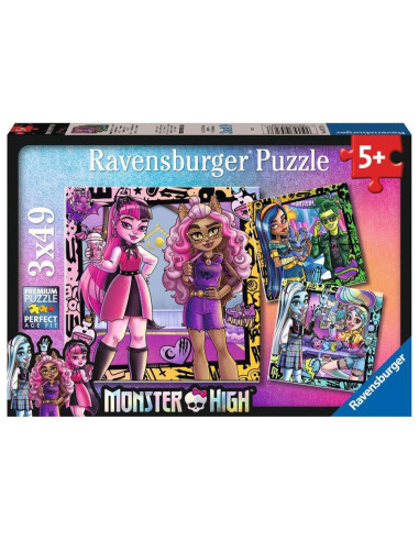 Puzzle ravensburger monster high 3x49