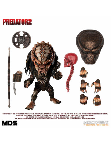 Figura mezco toyz cine predator mds predator 2 deluxe city hunter designer series