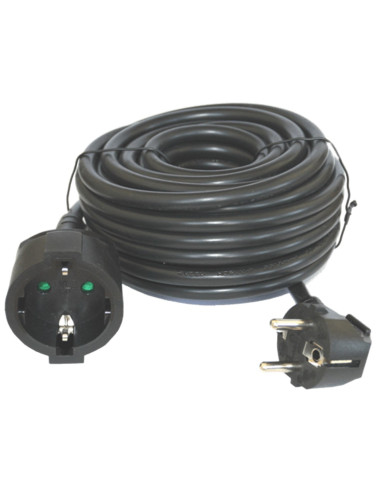 Cable prolongador de corriente silver electrics 2m -  3x 1.5mm -  250v -  16a -  3.500w negro