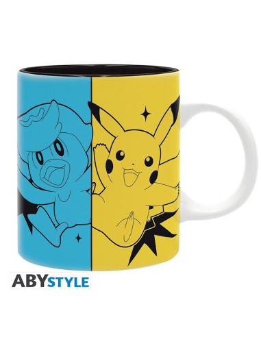 Taza abystyle pokemon -  iniciales escarlata y purpura