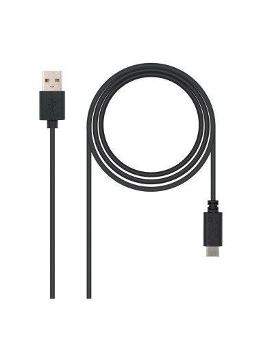 Cable usb 2.0 3a tipo usb - c - m - a - m negro 1.0m nanocable