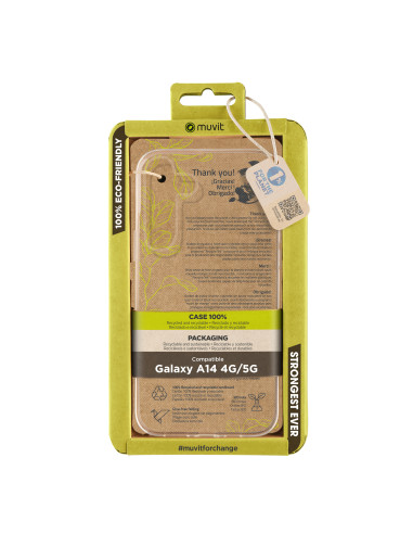 Funda muvit recycletek para samsung galaxy a14 4g - 5g transparente