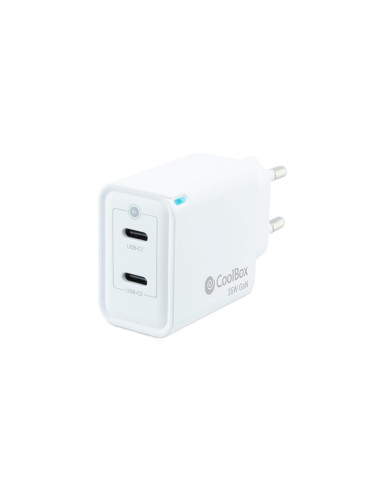 Cargador usb de pared coolbox 35w 2 x usb tipo c