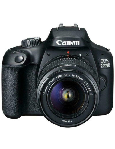 Camara digital reflex canon eos 2000d + 18 - 55 - cmos -  24.1mp -  digic 4+ -  full hd -  9 puntos referencia -  wifi -  nfc