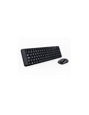 Teclado + mouse logitech mk220 optico wireless inalambrico usb negro