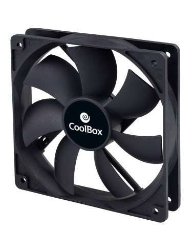 Ventilador auxiliar coolbox 12cm - 3 a 4 pines -  1500rpm - color negro