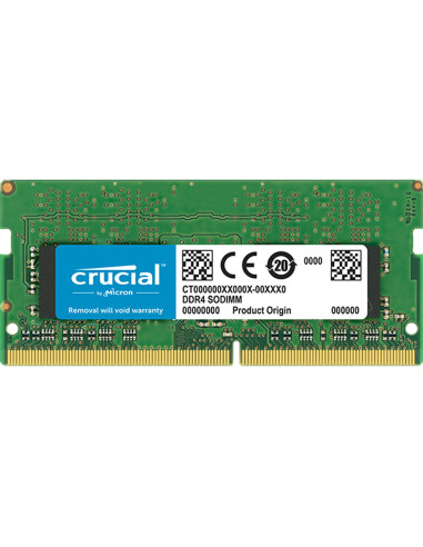 Memoria ram ddr4 8gb crucial - sodimm - 2400mhz - pc4 19200 - cl17 - srx8