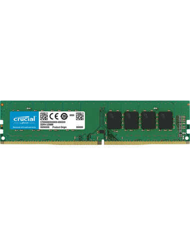 Memoria ram ddr4 16gb crucial - dimm - 2400 mhz - pc4 19200 - cl17 - 1.2v