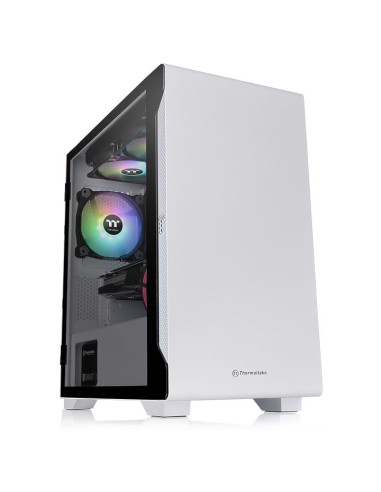 Torre micro atx thermaltake s100 tg - ven 120mm incluido - cristal templado - blanco