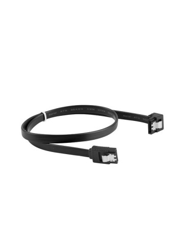 Cable sata iii lanberg 6gb - s hembra hembra angulo clip metal 30cm negro