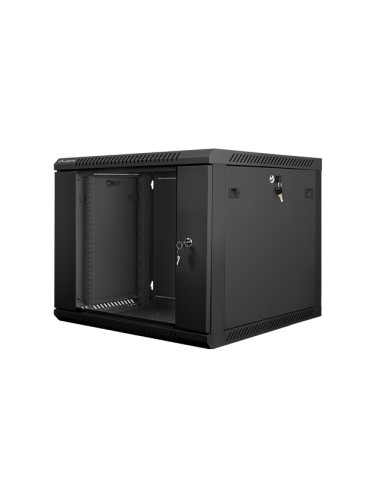 Armario rack lanberg 9u 600x600x501 auto ensamblado 19pulgadas hasta 60 kg negro