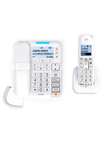 Telefono duo alcatel dec xl785 combo white