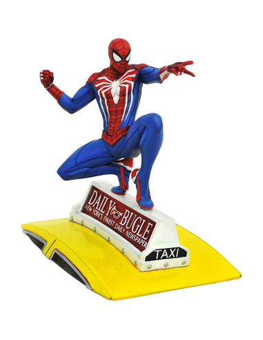 Figura diamond select toys marvel gallery spiderman en taxi diorama