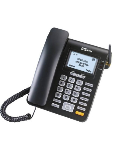 Telefono fijo inalambrico con tarjeta sim maxcom mm28d black -  2g -  sim