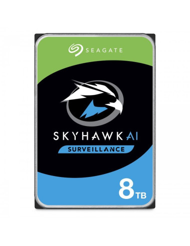 Disco duro interno hdd seagate skyhawk ai st8000ve001 8tb 3.5pulgadas 7200rpm -  256mb -  sata3