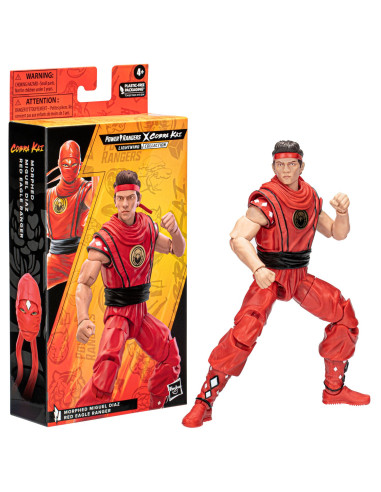 Figura hasbro power rangers x cobra kai lightning collection miguel diaz red eagle ranger