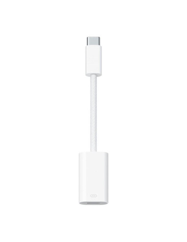 Adaptador lightning a usb tipo c apple macho - hembra blanco