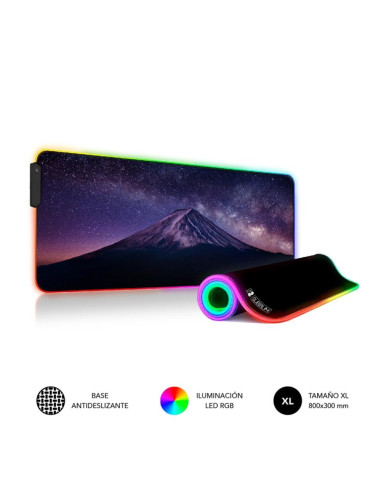 Alfombrilla subblim mouse pad premium led rgb mount