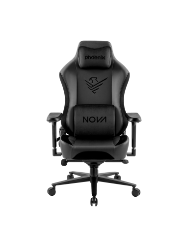 Nova silla gaming alta gama fabricada en cuero negro