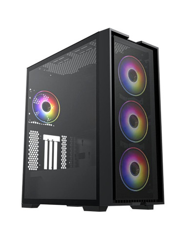 Caja ordenador gaming hiditec e - atx h2 air argb cristal templado negro