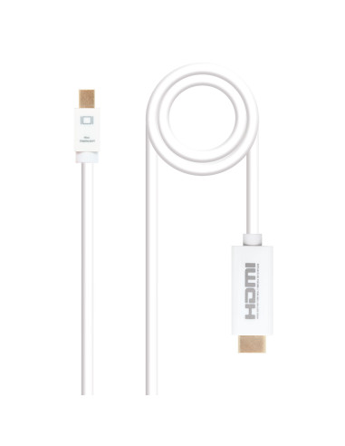 Cable nanocable conversor mini dp a hdmi mini dp - m -  hdmi - m blanco 2.0 m