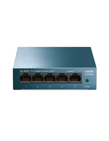 Switch 5 puertos 10 - 100 - 1000 tp - link azul claro