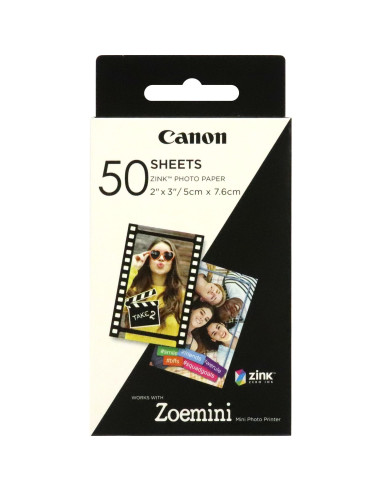 Papel fotografico canon zp - 2030 50 hojas zink para zoemini