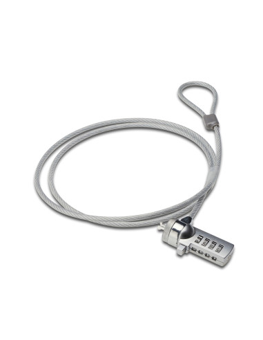 Cable de seguridad ewent para portatil -  kesington combinacion de numeros 4 digitos -  1.5m