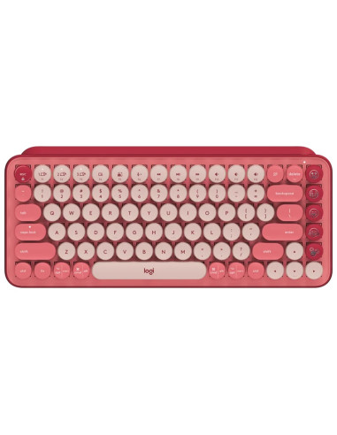 Teclado logitech pop keys heartbreaker rosa wireless inalambrico