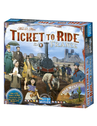 Juego de mesa aventureros al tren francia (+ el viejo oeste) pegi 8