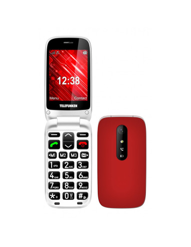 Telefono movil telefunken s445 senior phone - 2.8pulgadas - rojo