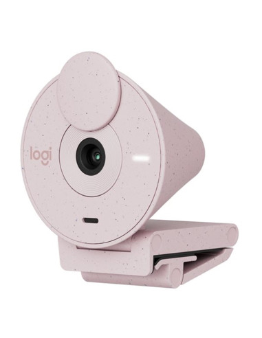 Webcam logitech brio 300 rosado full hd -  usb tipo c