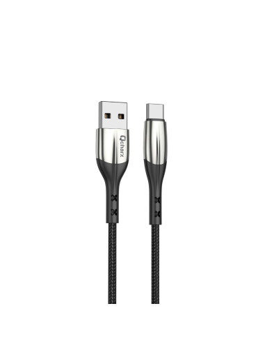 Cable qcharx toronto usb a tipo c 3a - 1 m - zinc negro cordon suave